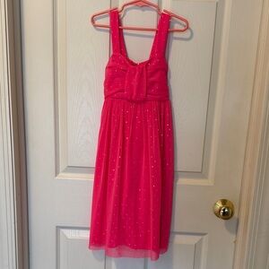 Emily West Pink Sleeveless Size 7/8 Dress with Sparkle Accents